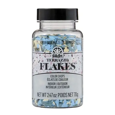 FolkArt Terrazzo Flakes - Dekorační vločky 70 gr BLUE-MULTI Folkart