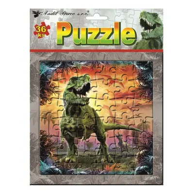 Puzzle 20 x 20 cm, 36 dílků, Tyranosaurus Anděl Přerov s.r.o.