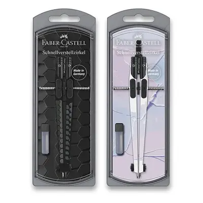 Kružítko Faber-Castell Grip Quick Set Compass Trend “Dark a Bright” mix motivů Faber-Castell