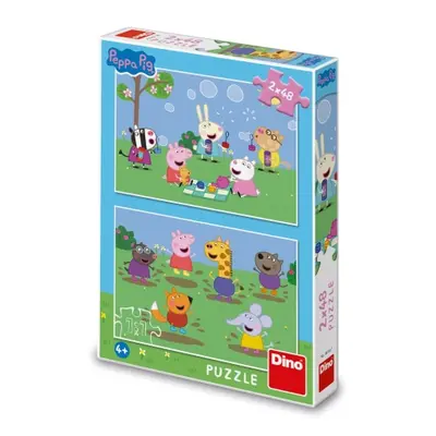 Puzzle Peppa Pig a kamarádi 2x48 dílků DINO