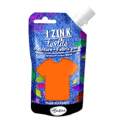 Textilní barva Aladine Izink Textile 80 ml - orange oranžová Aladine