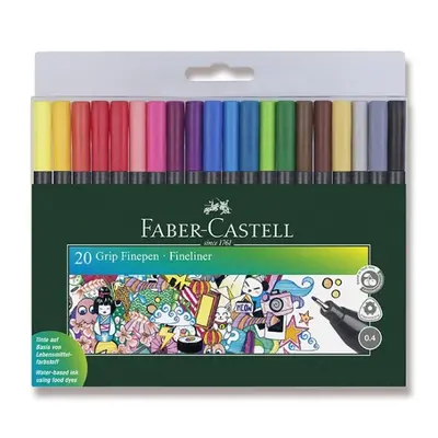 Popisovače Faber Castell Grip 0 4mm 20ks Faber-Castell