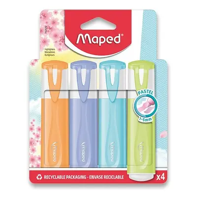 Zvýrazňovač Maped Fluo Peps Pastel sada 4 barev Maped