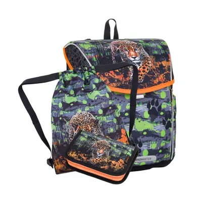 Bagmaster PRIM 24 B malý školní set pro prvňáčky – levhart BagMaster