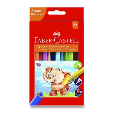 Pastelky Faber Castell Extra Jumbo trojhranné pap.krab.24ks Faber-Castell