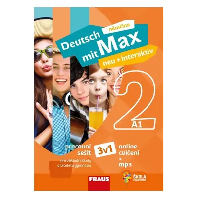 Deutsch mit Max neu + interaktiv 2 (3 v 1) Hybridní pracovní sešit Fraus