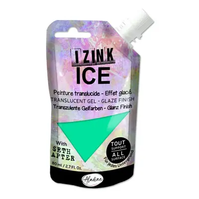 Poloprůhledná barva Izink Ice 80 ml - glacier green modrozelená Aladine