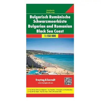 AK 0908 Bulharsko-rumunské pobřeží Černého moře 1:150 000 / automapa + mapa volného času FREYTAG