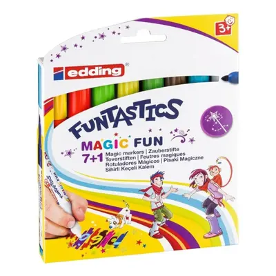 Edding Dětské fixy Funtastics Magic Fun 13, sada 8 barev pro menší děti VOLF kancelářské potřeby