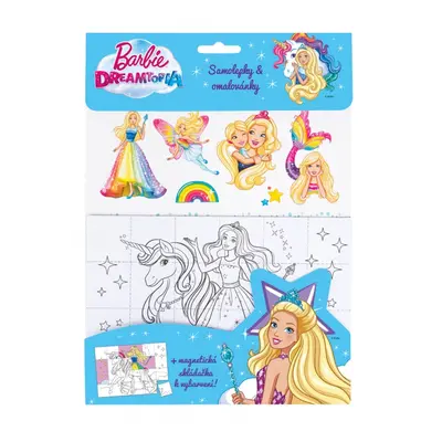 BARBIE DREAMTOPIA – Magnetky, omalovánky, samolepky Presco Group