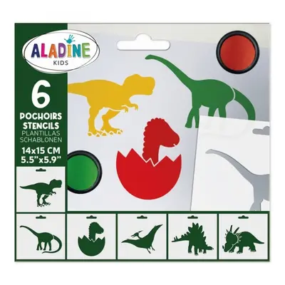 Šablony Aladine, 6 ks - Dinosauři Aladine