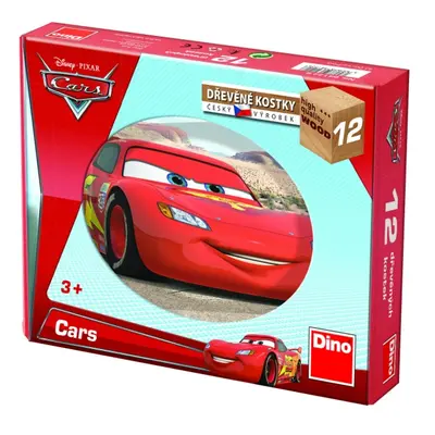 Dřevěné kostky Cars ve světě – 12 kostek DINO