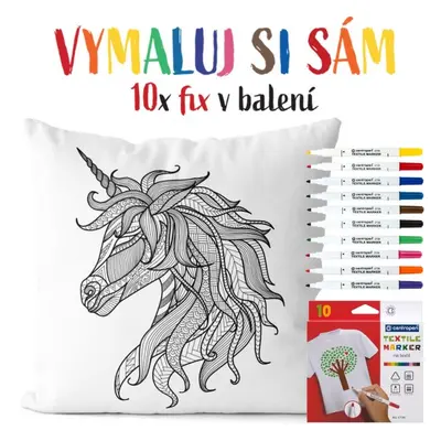 Polštářek s omalovánkou Unicorn IMPAR SUBLIMACE a.s.