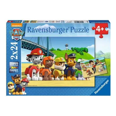 Tlapková Patrola: Stateční psi; 2x24 dílků Ravensburger