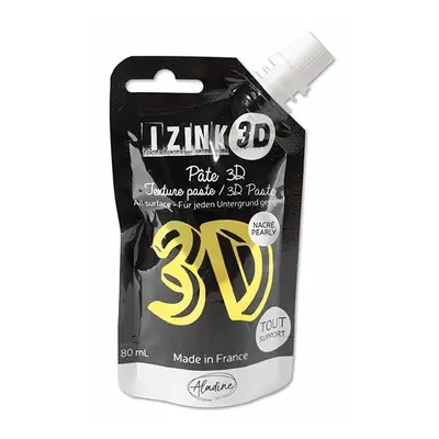 Reliéfní pasta, 3D IZINK, 80 ml - citronela, perleťová žlutá Aladine