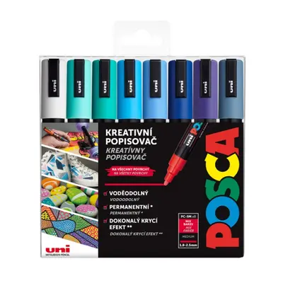 POSCA sada popisovačů PC-5M - OCEAN 8 ks POSCA