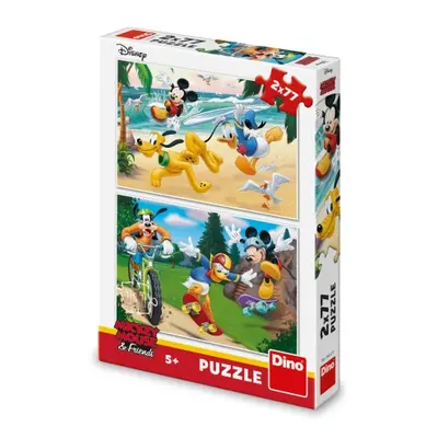 Puzzle Mickey sportuje 2x77 dílků DINO