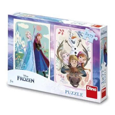 Puzzle Frozen: Anna a Elsa 2x77 dílků DINO