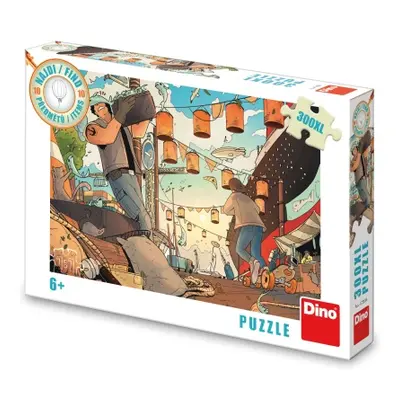 Puzzle Najdi 10 předmětů - přístav 300 xl dílků DINO