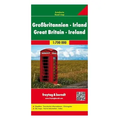 AK 0286 Velká Británie, Irsko 1:700 000 / automapa + mapa volného času FREYTAG-BERNDT, spol. s r