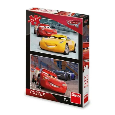 Puzzle Cars 3: Závodníci 2x77 dílků DINO