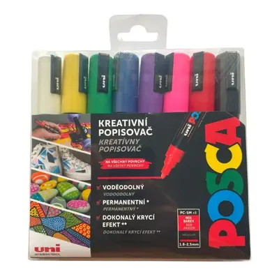 POSCA akrylový popisovač PC-5M Sada základních barev 8 ks POSCA