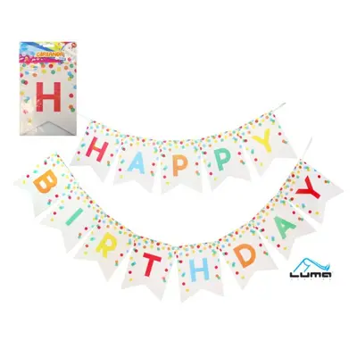 Girlanda 3,5m HAPPY BIRTHDAY LUMA LUMA trading s.r.o.