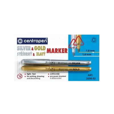 Popisovač CENTROPEN 2690/2 SILVER + GOLD CENTROPEN, a.s.