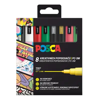 POSCA sada popisovačů PC-3M - CHRISTMAS 8 ks POSCA