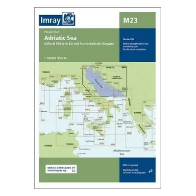 Imray Chart M23 Adriatic Sea Passage Chart, Golfo di Trieste to Bar and Promontorio del Gargano 