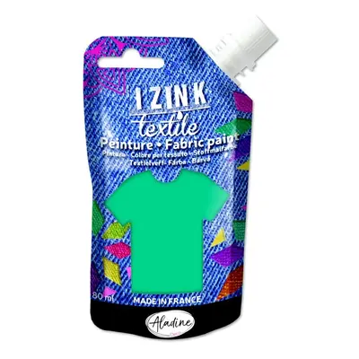 Textilní barva Aladine Izink Textile 80 ml - tm. bleu vert tyrkysová Aladine