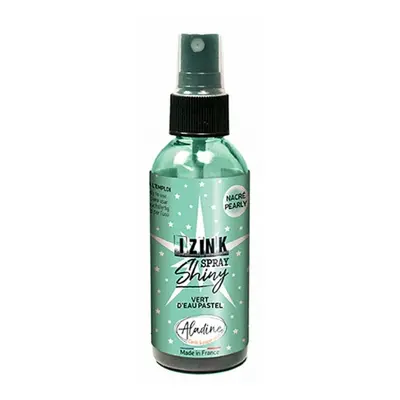 Perleťový inkoust ve spreji Aladine Izink Spray Shiny 80 ml - vert d´eau pastelová zelená Aladin