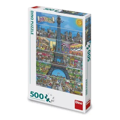 Puzzle Eiffelova věž kreslená 500 dílků DINO