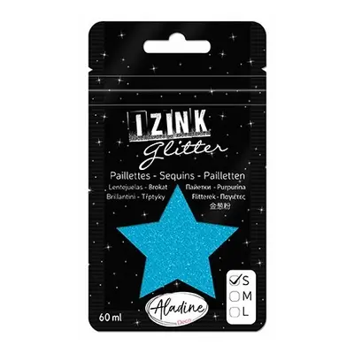 Izink Glitter třpytky karibská modrá, 60 ml - velikost S Aladine