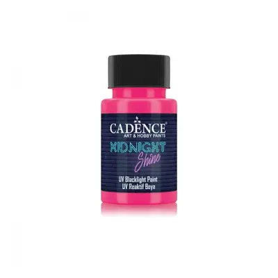 Svítící UV barva na textil Cadence Midnight Shine, 50 ml - pink, růžová Aladine