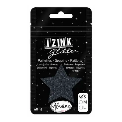 Třpytky Aladine Izink Glitter 60 ml vel. S - noir 2 černá 2 Aladine