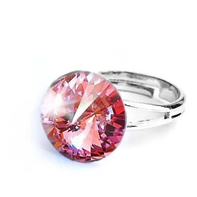 Prsten růžový Rivoli se Swarovski Elements Rose mm