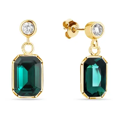 Náušnice zelené se Swarovski Elements Royal KCG26028EM Emerald