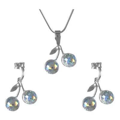 Souprava se Swarovski Elements třešinky Krystal AB