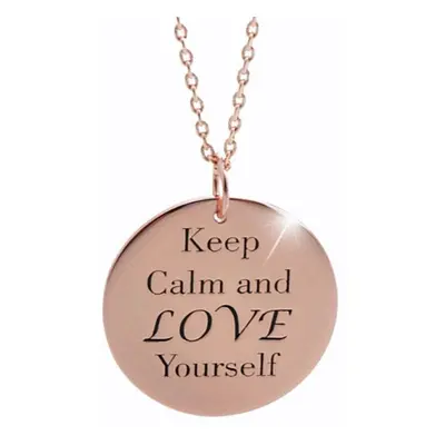 Náhrdelník růžový Keep calm and love yourself Rose Gold