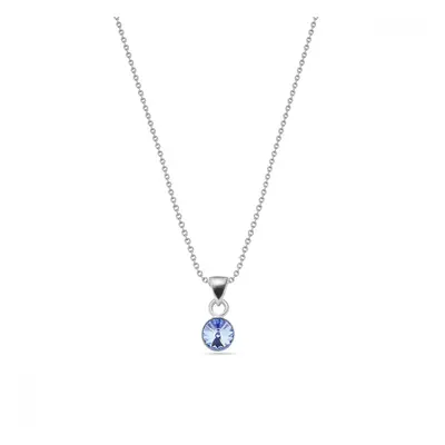 Náhrdelník modrý se Swarovski Elements Glee N1122SS29LS Light Sapphire