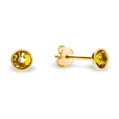 Náušnice žluté se Swarovski Elements Pinpoint Studs KG2038SS10SF Sunflower