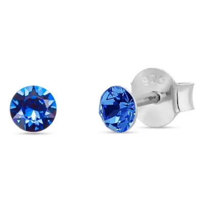 Náušnice modré se Swarovski Elements Dotty Studs K1088PP31CB Capri Blue