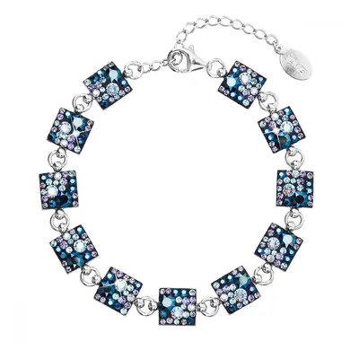 Stříbrný náramek se Swarovski krystaly modrý 33047.3 Blue Style