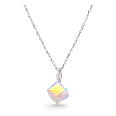 Náhrdelník se Swarovski Elements kostka AB mm