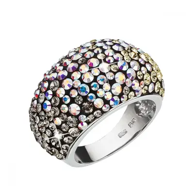 Stříbrný prsten s krystaly Swarovski mix barev měsíční 35028.3 Moonlight