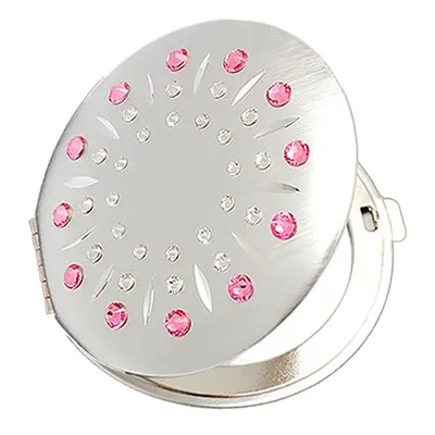 Kosmetické kapesní zrcátko se Swarovski Elements sun light rose EL-01.11