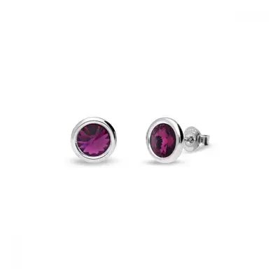 Náušnice fialové se Swarovski Elements Tiny Bonbon Studs KR1122SS29AM Amethyst mm