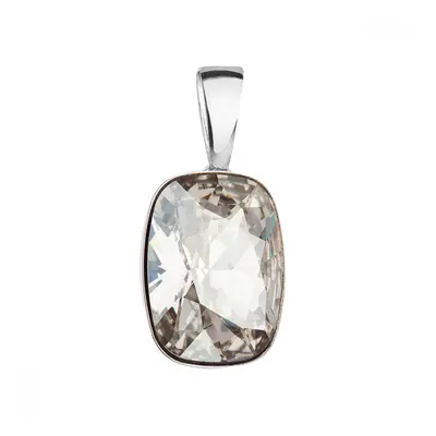 Stříbrný přívěsek s krystaly Swarovski šedý obdélník 34244.5 Silver Shade