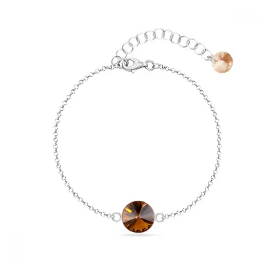 Náramek hnědý se Swarovski Elements Candy B1122SS47ST Smoked Topaz